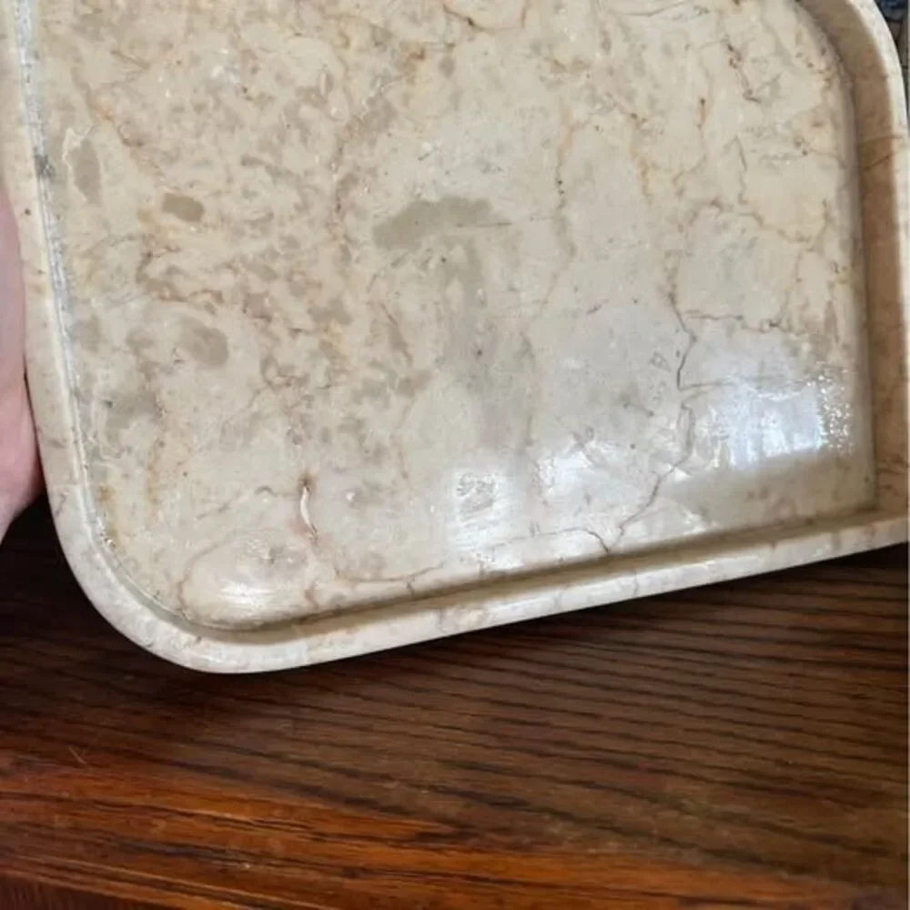 Marble Bathroom Vanity Tray and Small Bowl Set